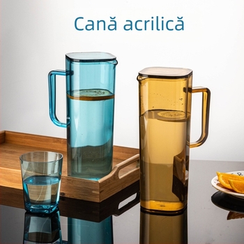 Sticlă de apă rece din acril, rezistentă la temperaturi înalte, capacitate mare, plastic PC, design modern minimalist pentru casă sau restaurant