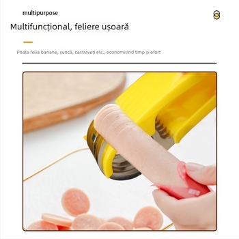 Dispozitiv din oțel inoxidabil pentru banane – separator de fructe și cuțit de tăiere