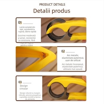 Dispozitiv din oțel inoxidabil pentru banane – separator de fructe și cuțit de tăiere