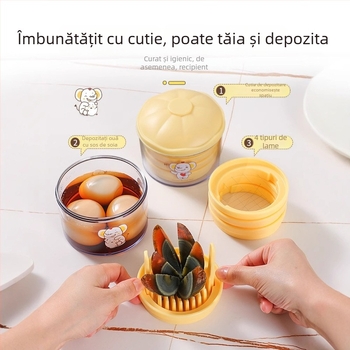 Tăietor multifuncțional pentru ouă — 4 în 1, ustensilă de bucătărie din oțel inoxidabil