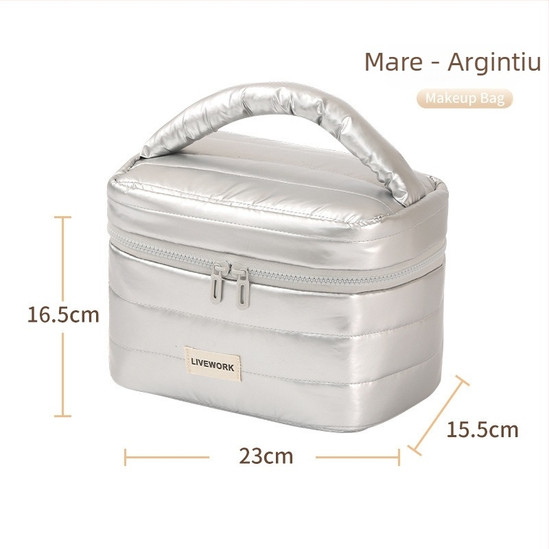 Geantă de cosmetic Xinghui portabilă – geantă de machiaj pentru călătorii, capacitate mare, design elegant