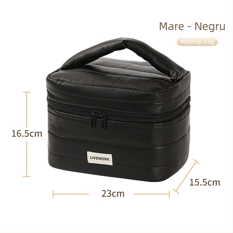 Geantă de cosmetic Xinghui portabilă – geantă de machiaj pentru călătorii, capacitate mare, design elegant