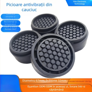 Picioare din cauciuc negre pentru electrocasnice, anti-vibrații și anti-alunecare, perne de amortizare și fixare
