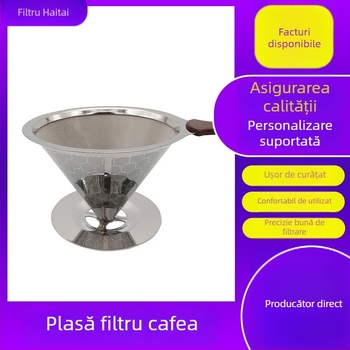 Set filtru cafea Honeycomb, plasă 600 mesh, dublu strat, cu cană și filtru de hârtie (stil japonez)