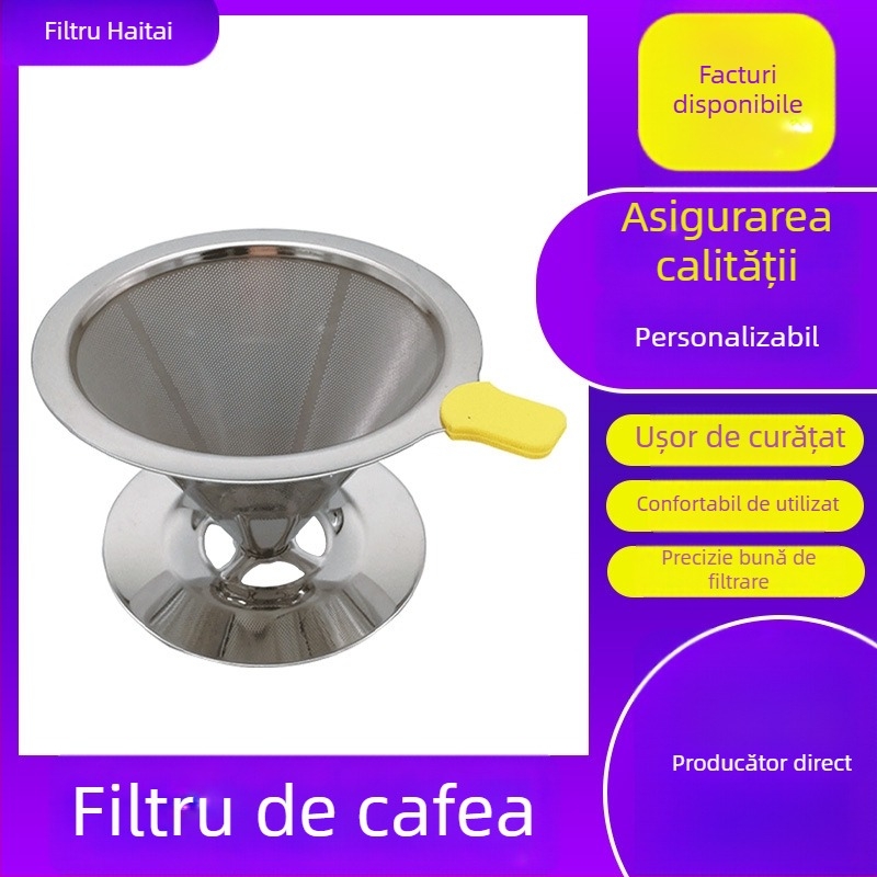 Set filtru cafea Honeycomb, plasă 600 mesh, dublu strat, cu cană și filtru de hârtie (stil japonez)