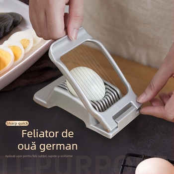Tăietor de ouă din aliaj de aluminiu, multifuncțional pentru ouă și șuncă, ustensilă de bucătărie
