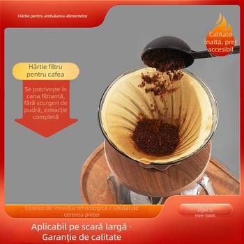 Hartie de filtru pentru cafea preparată manual, în formă V și U, în diverse dimensiuni, stil american