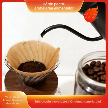 Hartie de filtru pentru cafea preparată manual, în formă V și U, în diverse dimensiuni, stil american