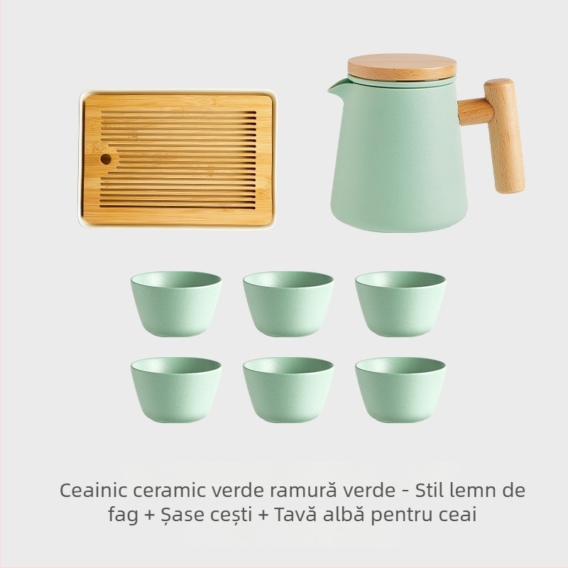 Ceainic ceramic pentru prepararea ceaiului acasă, set Kung Fu de înaltă calitate, vas unic cu separare ceai-apă