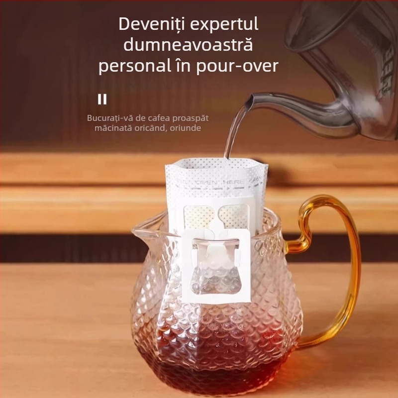 Pungi de filtru pentru cafea drip, hârtie de filtrare din material gros, de calitate alimentară