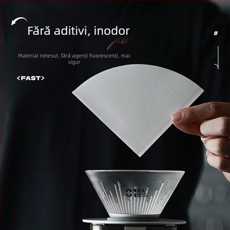 Filtru de cafea Lyocell pentru V60, pâlnie din hârtie de filtrare pentru preparare rapidă