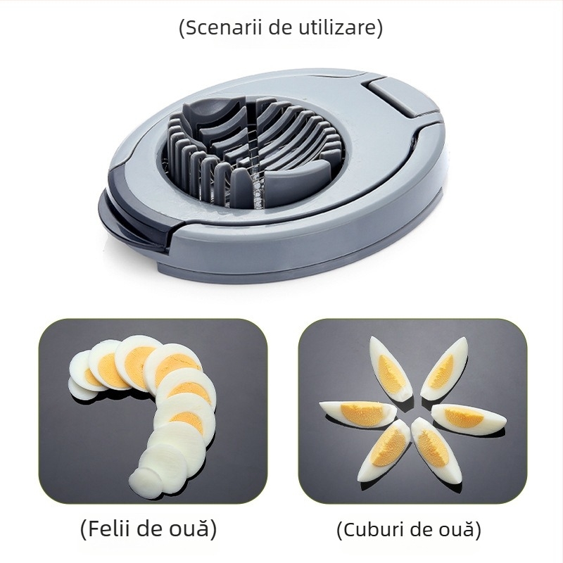 Feliator de ouă 2 în 1 pentru uz casnic, feliator de ouă, ouă conservate și ouă de prepeliță, instrument de tăiere a ouălor