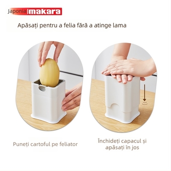 Mașină manuală pentru tăierea cartofilor în fâșii și a legumelor în fâșii