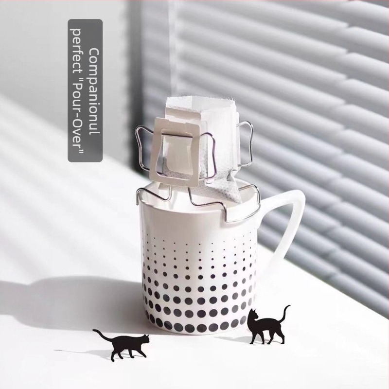 Suport portabil pentru cafea pour-over cu suport pentru filtre de hârtie