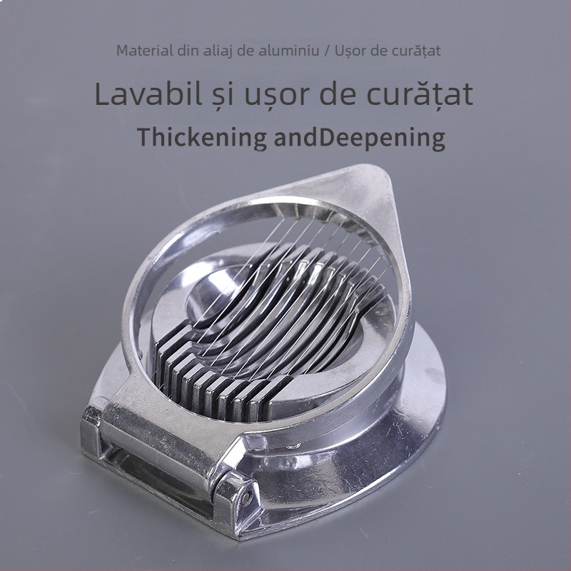 Tăietor de ouă din aliaj de aluminiu pentru uz casnic și comercial, cu șase felii