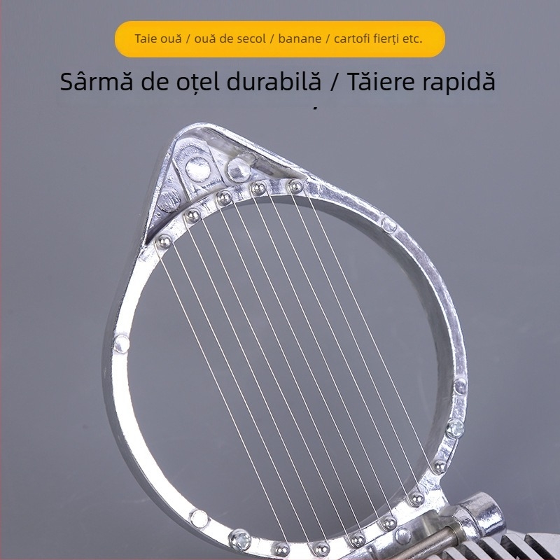 Tăietor de ouă din aliaj de aluminiu pentru uz casnic și comercial, cu șase felii