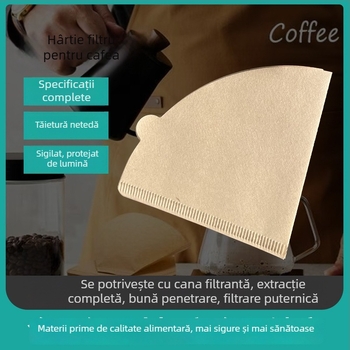 Hârtie de filtru cafea conică, de unică folosință, de calitate alimentară