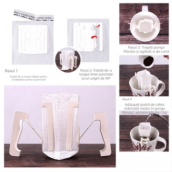 Zhanfei pungi de filtru pentru cafea cu urechi de agățare, hârtie de filtrare japoneză, de calitate alimentară, dimensiuni 75×90 mm