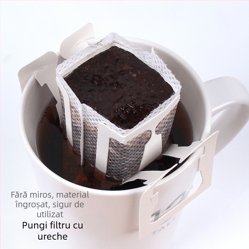 Zhanfei pungi de filtru pentru cafea cu urechi de agățare, hârtie de filtrare japoneză, de calitate alimentară, dimensiuni 75×90 mm