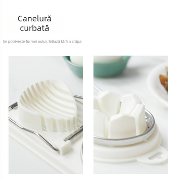 Tăietor manual de ouă din oțel inoxidabil — ustensilă de bucătărie multifuncțională pentru ouă conservate