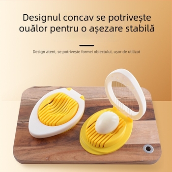 Tăietor de ouă multifuncțional – Tăietor creativ pentru ouă cu separator pentru ouă