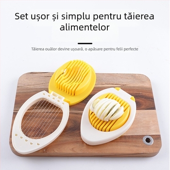 Tăietor de ouă multifuncțional – Tăietor creativ pentru ouă cu separator pentru ouă