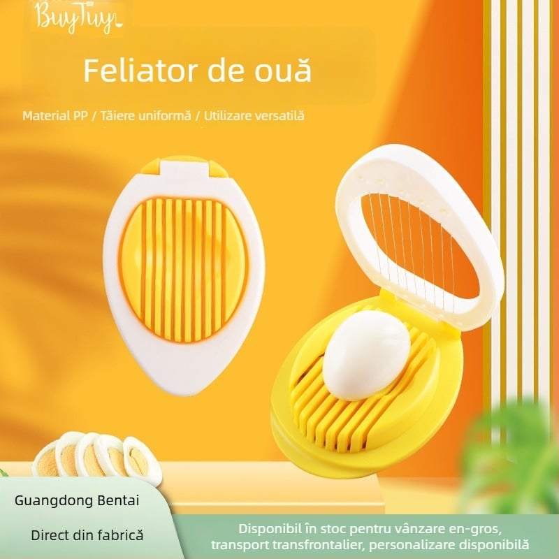 Tăietor de ouă multifuncțional – Tăietor creativ pentru ouă cu separator pentru ouă