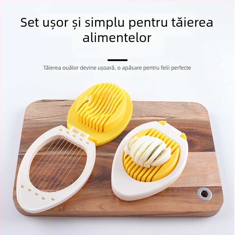 Tăietor de ouă multifuncțional – Tăietor creativ pentru ouă cu separator pentru ouă