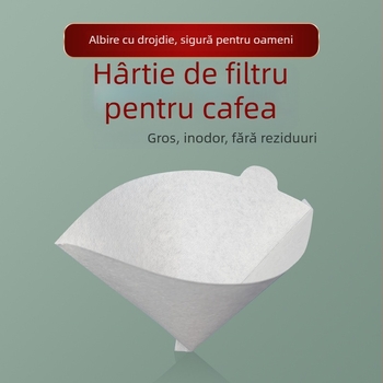 Huilaimei Filtre de cafea V60, albe, 100 foi, pentru 2–4 cești, filtru pour-over
