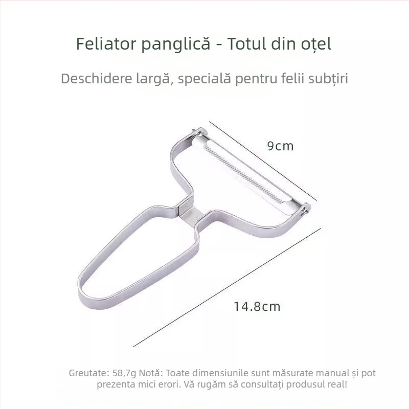 Cuțit multifuncțional din oțel inoxidabil, lamă zimțată pentru felierea ridichilor, castraveților și cartofilor