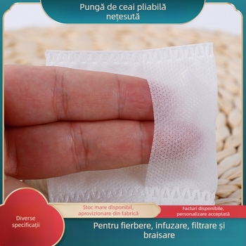 Pungă mare din material nețesut, cu pliere înapoi, de unică folosință, pentru ceai, cafea, condimente, supе și medicină tradițională chineză