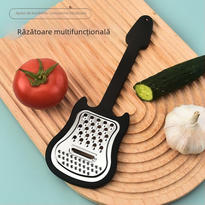 Cuțit de decojit din oțel inoxidabil, în formă de chitară, pentru fructe, pepeni și cartofi — instrument de bucătărie multifuncțional