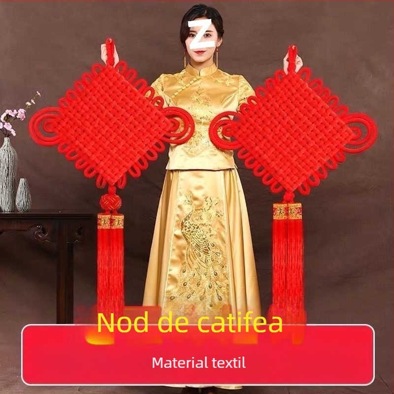 Pandant Feng Shui cu nod chinezesc pentru living, decor de perete interior, ornament festiv cu simbolul norocului, recuzită de dans