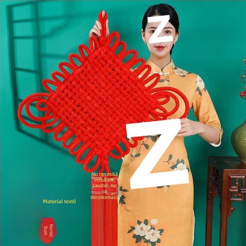 Pandant Feng Shui cu nod chinezesc pentru living, decor de perete interior, ornament festiv cu simbolul norocului, recuzită de dans