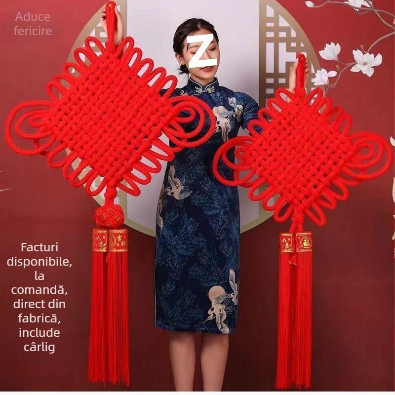 Pandant Feng Shui cu nod chinezesc pentru living, decor de perete interior, ornament festiv cu simbolul norocului, recuzită de dans