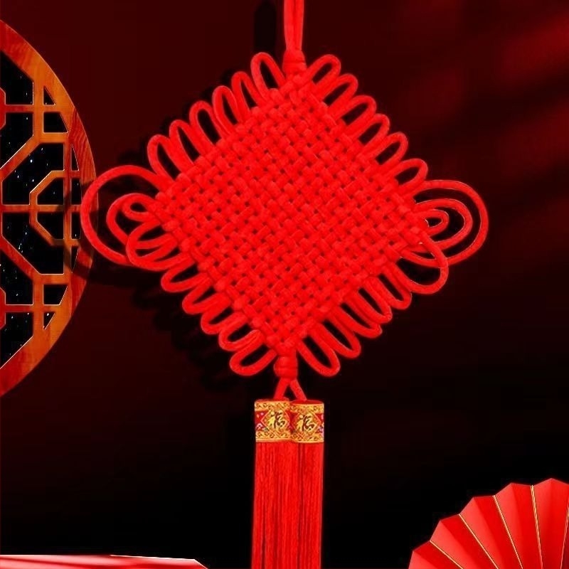 Pandant Feng Shui cu nod chinezesc pentru living, decor de perete interior, ornament festiv cu simbolul norocului, recuzită de dans