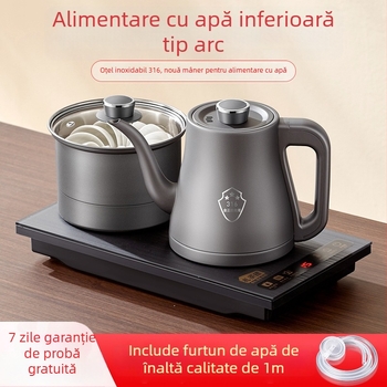 Ceainic electric integrat cu alimentare cu apă, din oțel inoxidabil 316, pentru masă de ceai