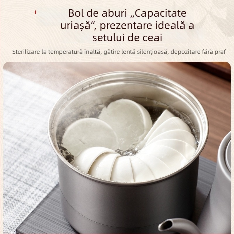 Ceainic electric integrat cu alimentare cu apă, din oțel inoxidabil 316, pentru masă de ceai