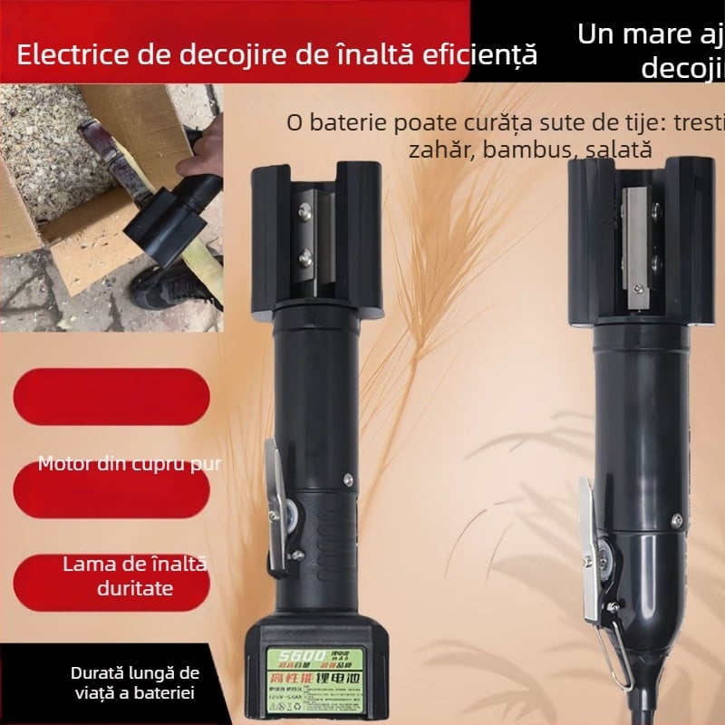Aparat electric pentru curățarea legumelor, cu mâner manual, pentru trestia de zahăr, salată, ridichi și dovleac