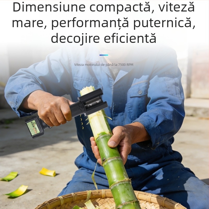Aparat electric pentru curățarea legumelor, cu mâner manual, pentru trestia de zahăr, salată, ridichi și dovleac