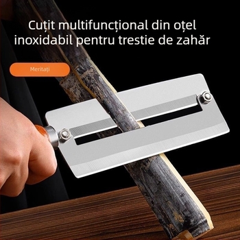 Cuțit din oțel inoxidabil pentru zahăr, lamă îngroșată pentru decojit, unealtă ascuțită din oțel carbon pentru ananas, multifuncțional pentru fructe și legume