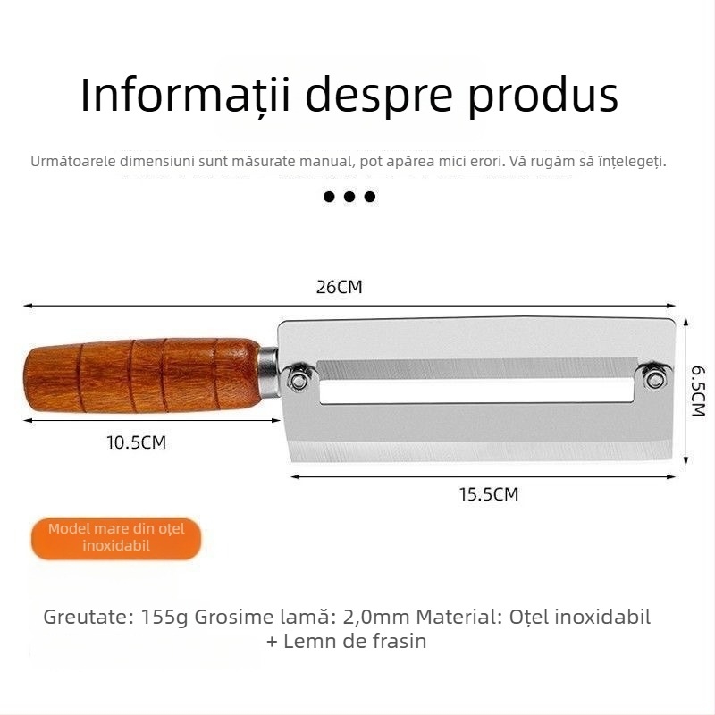 Cuțit din oțel inoxidabil pentru zahăr, lamă îngroșată pentru decojit, unealtă ascuțită din oțel carbon pentru ananas, multifuncțional pentru fructe și legume