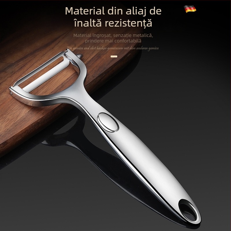 Curățător de fructe și legume din oțel inoxidabil – pentru cartofi, mere și pepene – ustensilă de bucătărie multifuncțională