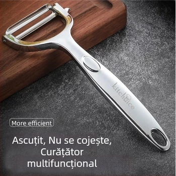 Curățător de fructe din aliaj de zinc, ustensilă de bucătărie multifuncțională pentru curățarea fructelor și legumelor, cuțit pentru curățarea cartofilor.