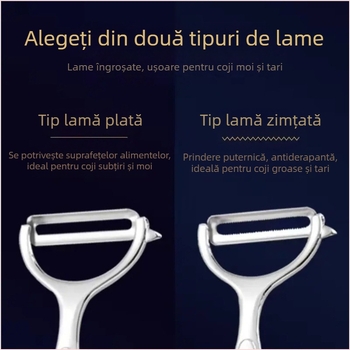 Curățător de fructe din aliaj de zinc, ustensilă de bucătărie multifuncțională pentru curățarea fructelor și legumelor, cuțit pentru curățarea cartofilor.