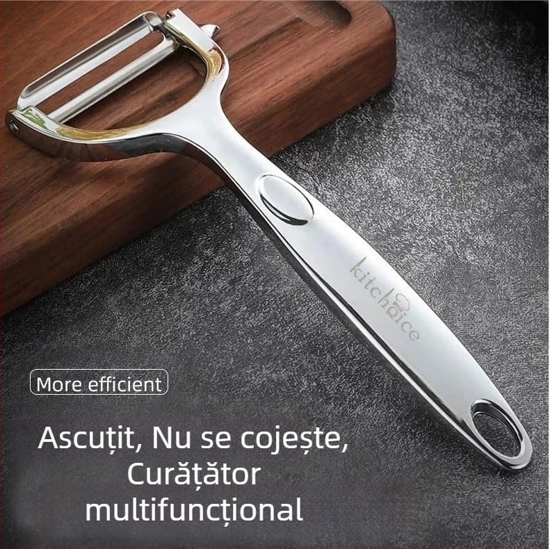 Curățător de fructe din aliaj de zinc, ustensilă de bucătărie multifuncțională pentru curățarea fructelor și legumelor, cuțit pentru curățarea cartofilor.