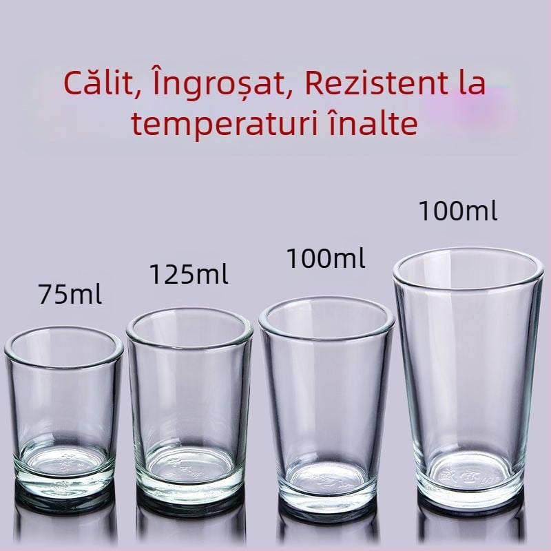 Set de pahare din sticlă temperată pentru băuturi, pentru uz casnic: pahare mici pentru shot, pahare de bere și pahare de apă