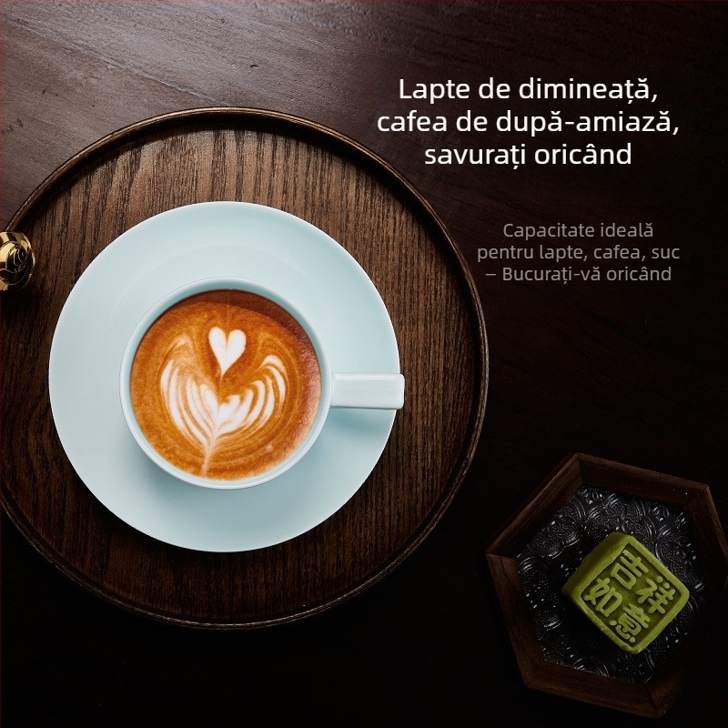Set de cești și farfurioară de cafea din ceramică, înaltă calitate, ceașcă latte, cutie cadou, personalizare