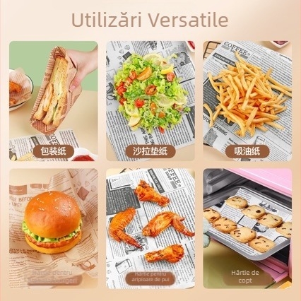 Hârtie de copt cu acoperire din silicon pentru Air Fryer și cuptor, de calitate alimentară, rezistentă la temperaturi înalte