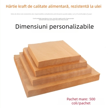 Hârtie maro antiulei pentru prăjit și copt – absorbantă de ulei, hârtie pentru grătar și împachetare a alimentelor.
